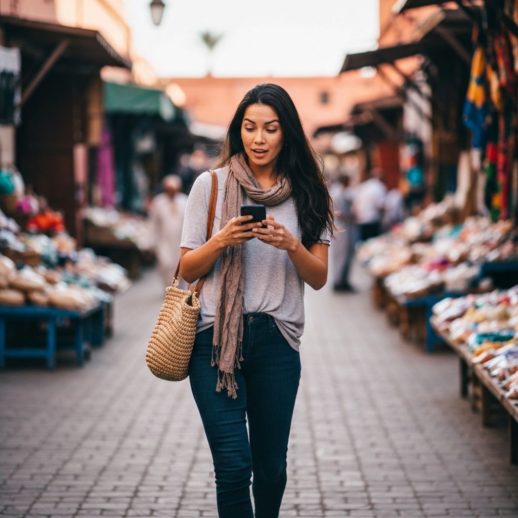Solo traveler in Marrakech, Morocco